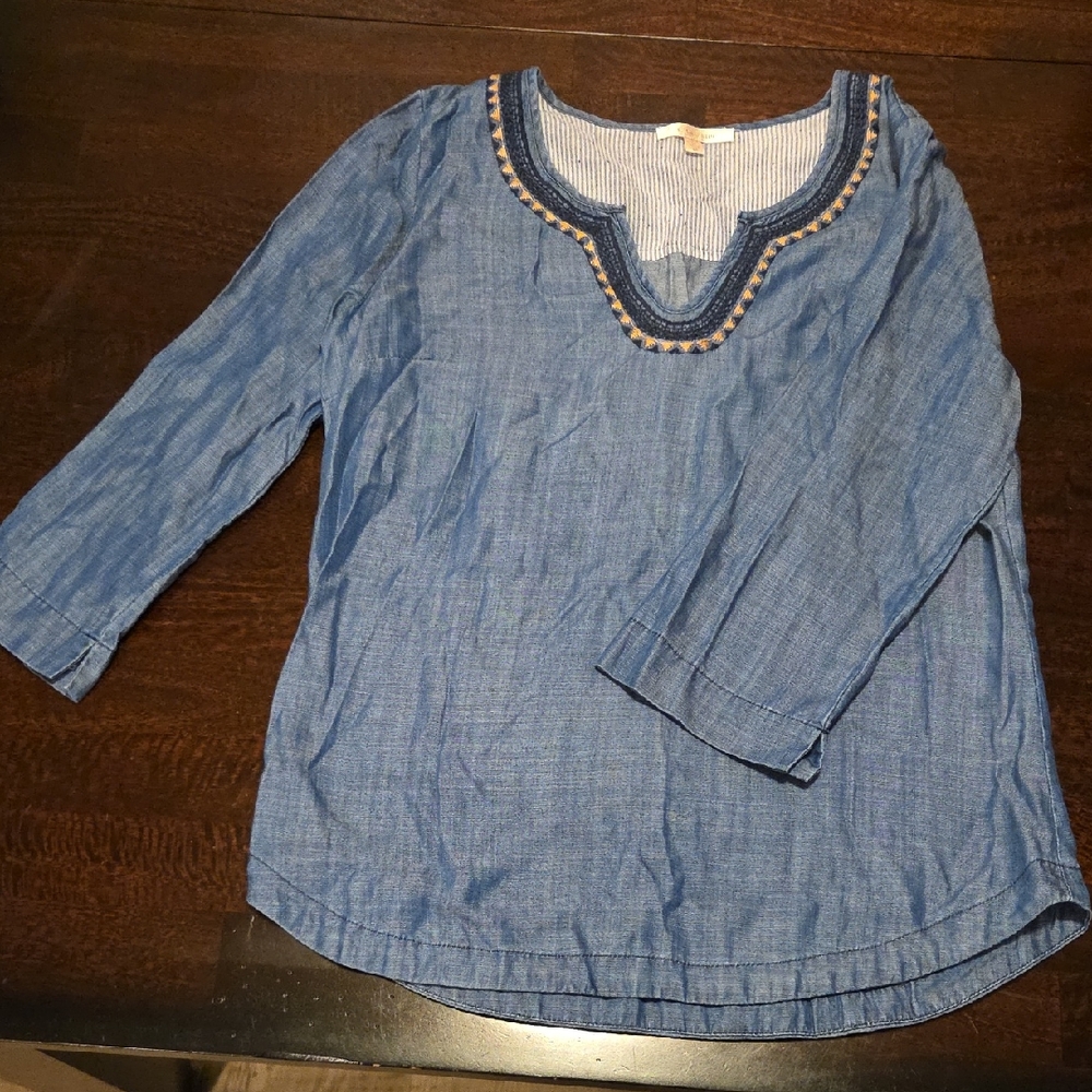 Skies Are Blue MEDIUM Striped Blouse